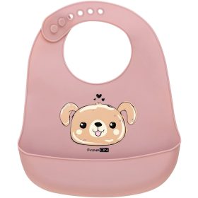 FreeON szilikon előke- Rózsaszín kutyás