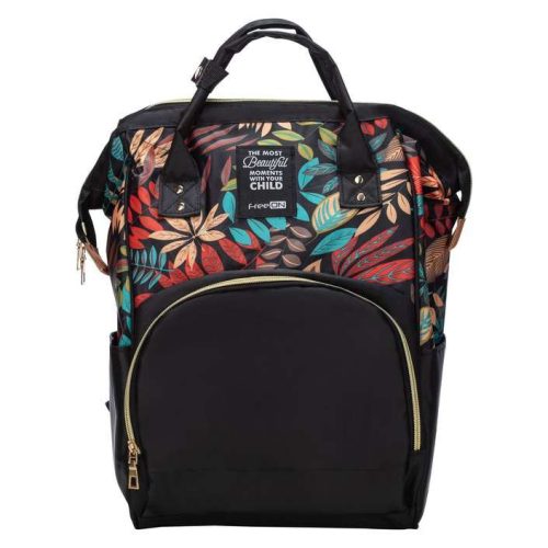 FreeON Simply pelenkázó hátizsák – fekete