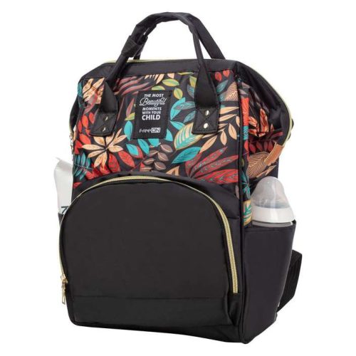 FreeON Simply pelenkázó hátizsák – fekete