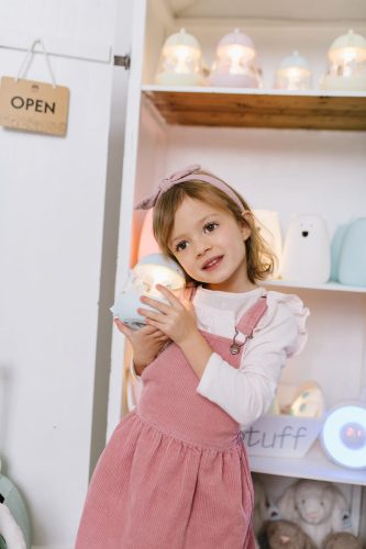 Rabbit&Friends CHICKLET lámpa körhinta zenedobozzal - kék