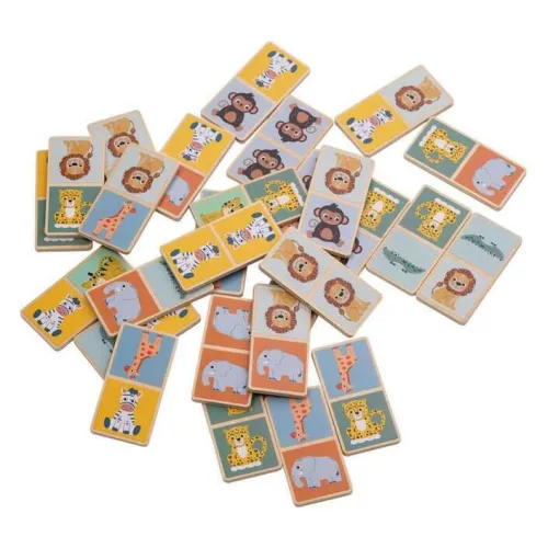 FreeON free2play Domino Safari – Fa társasjáték - 28 db-os