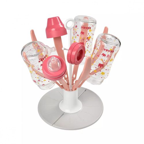 Béaba Virág alakú Összecsukható Cumisüveg Szárító - Sötét rózsaszín