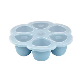   Béaba Szilikon multifunkciós bébiétel tároló - 6 x 90 ml - Viharkék -