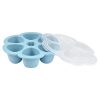Béaba Szilikon multifunkciós bébiétel tároló - 6 x 90 ml - Viharkék -