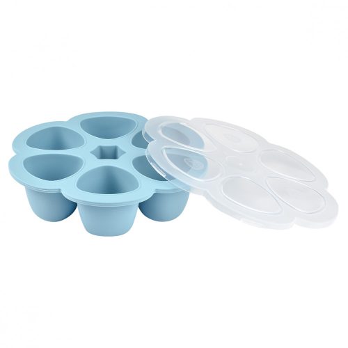Béaba Szilikon multifunkciós bébiétel tároló - 6 x 90 ml - Viharkék -