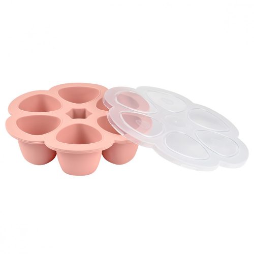 Béaba Szilikon multifunkciós bébiétel tároló - 6 x 90 ml - Sötét rózsaszín -