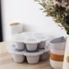 Béaba Szilikon multifunkciós bébiétel tároló - 6 x 150 ml - Halvány köd -