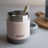 Béaba Rozsdamentes acél Tároló doboz - 300 ml - Sötét köd - Halvány rózsaszín -