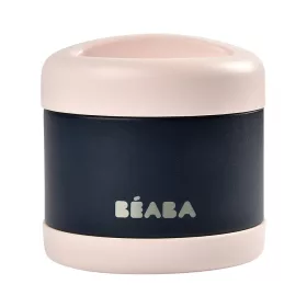   Béaba Rozsdamentes acél Tároló doboz - 500 ml - Halvány rózsaszín - Sötétkék -
