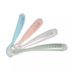   Béaba Ergonomikus Szilikon Hosszú Kiskanál szett - 4 db - Eukaliptus