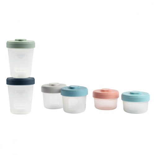 Béaba Expert Ételtároló szett - 12 összepattintható doboz + 2 Első Szilikon Kiskanál - Vihar