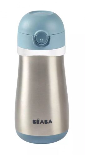 Béaba Rozsdamentes Acél Palack + Fogantyú - 350 ml - Viharkék -
