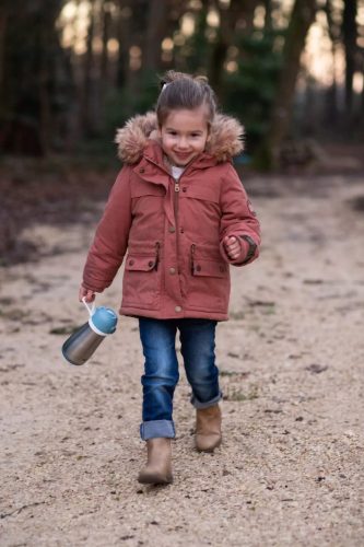 Béaba Rozsdamentes Acél Palack + Fogantyú - 350 ml - Viharkék -