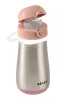 Béaba Rozsdamentes Acél Palack + Fogantyú - 350 ml - Sötét rózsaszín -
