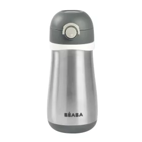   Béaba Rozsdamentes Acél Palack + Fogantyú - 350 ml - Sötétszürke -