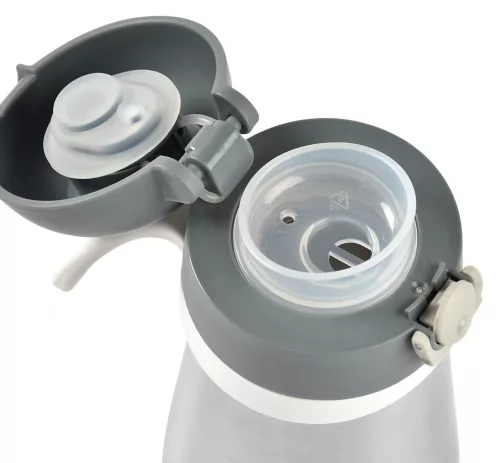 Béaba Rozsdamentes Acél Palack + Fogantyú - 350 ml - Sötétszürke -