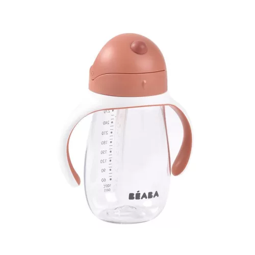 Béaba szívószálas itatópohár – 300 ml, Terracotta