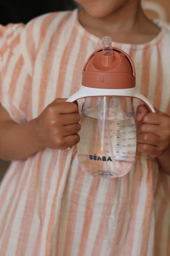 Béaba szívószálas itatópohár – 300 ml, Terracotta