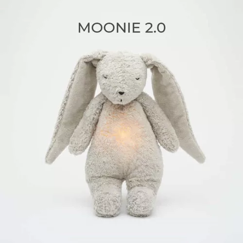 Moonie 2.0 the Organic Humming dallammal és lámpával nyuszi- GRAY