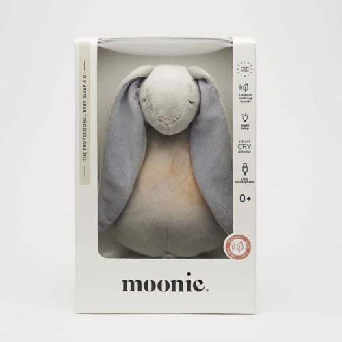 Moonie 2.0 the Humming Friend dallammal és lámpával nyuszi- SILVER