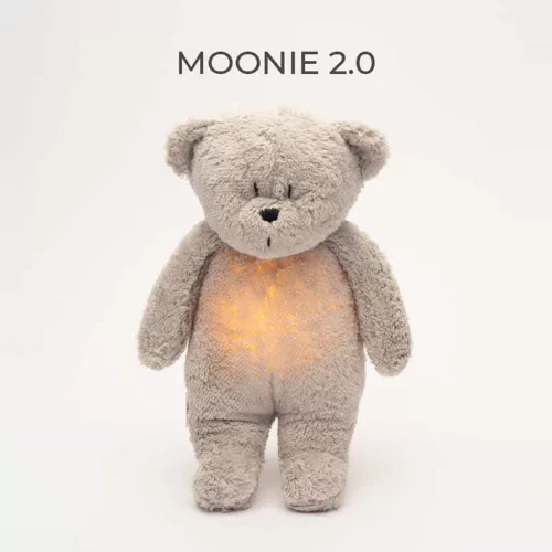 Moonie 2.0 the Organic Humming Friend dallammal és lámpával maci- GRAY
