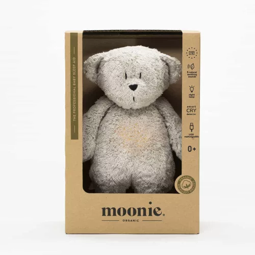 Moonie 2.0 the Organic Humming Friend dallammal és lámpával maci- GRAY