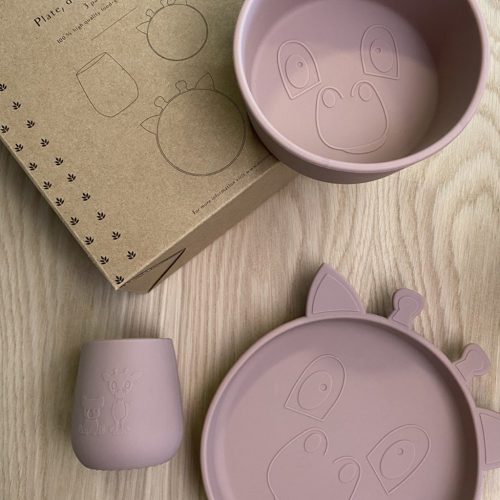 NUUROO 3dbos étkészlet - pasztell rózsa zsiráf