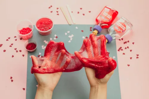 Tuban Epres, csillámos slime készítő szett – piros
