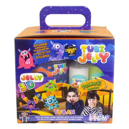 Tuban Tubi Jelly 6 színű 3D zseléfigura-készítő szett akváriummal – Szörnyek