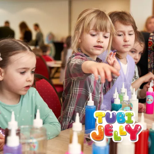 Tubi Jelly készlet 6 színnel és mini akváriummal – Dinoszauruszok