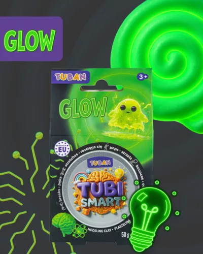 Tuban Tubi Smart intelligens gyurma 50 g – Glow