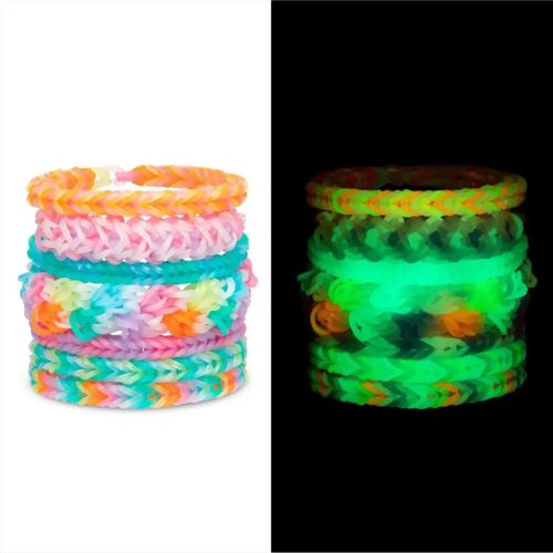 Rainbow Loom Sötétben világító gumikarkötő készítő szett, Ragyogó kincsesdoboz
