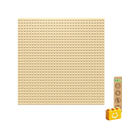 BiOBUDDi BB-0095 | építőjáték alaplap - 100% kompatibilis minden más kedvelt márkával | 32x32 bütyök bézs