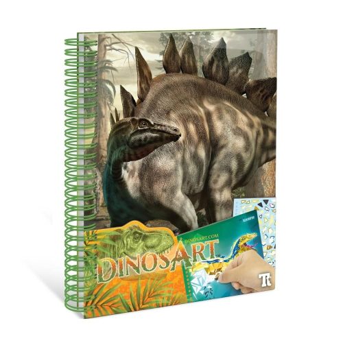 DinosArt - Matricázz szám szerint - Dinó képkészítő kreatív füzet - Palincs Játék