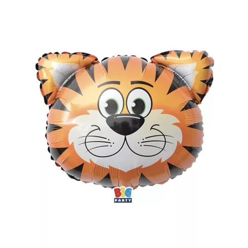 Kerek fólia lufi - Tigris - 49 x 49 cm-es