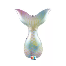 Sellőuszony - Forma fólia lufi -  52x85 cm