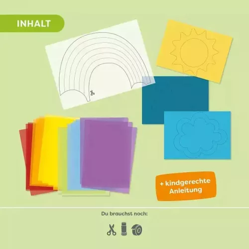 HABA - Kreatív készlet - első ragasztás öröme - Szivárvány ablakdísz