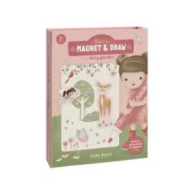   Little Dutch mágneses rajzoló készlet letörölhető ficcel - Rosa