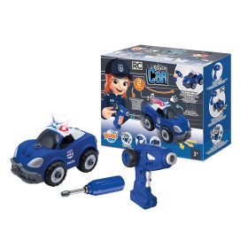 BUKI - Távirányítós, hangot adó és összeszerelhető rendőr autó   BUKI - Távirányítós, hangot adó és összeszerelhető rendőr autó