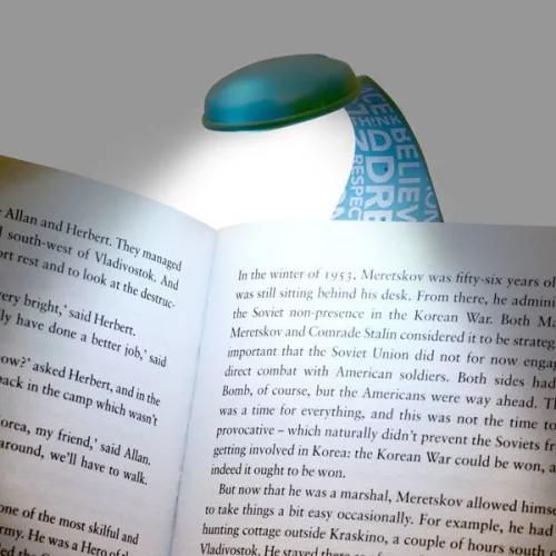 Flexilight Blue Words könyvjelző olvasólámpa
