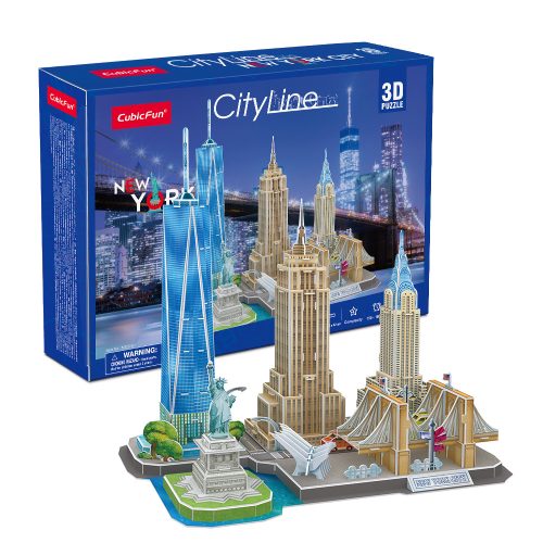 CubicFun 3D puzzle: CityLine New York - híres épület makettek