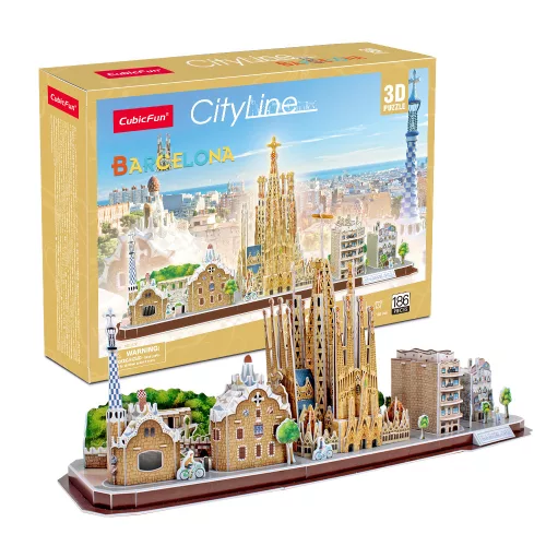 CubicFun 3D puzzle: CityLine Barcelona - híres épület makettek - Palincs Játék