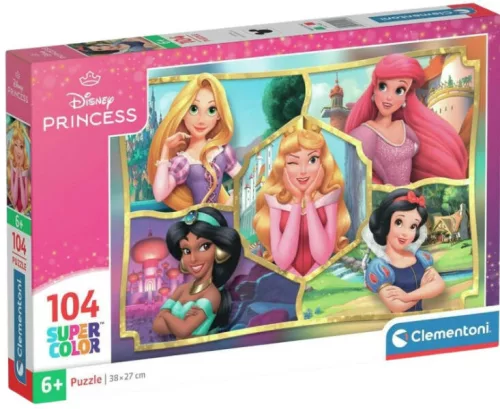 Clementoni - Disney hercegnők - Supercolor 104 db-os puzzle