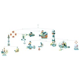   Szélmobil függődísz - Tengeri hajók - Marine ships (FSC)