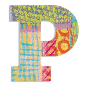 Dekorbetű - P - Peacock letter