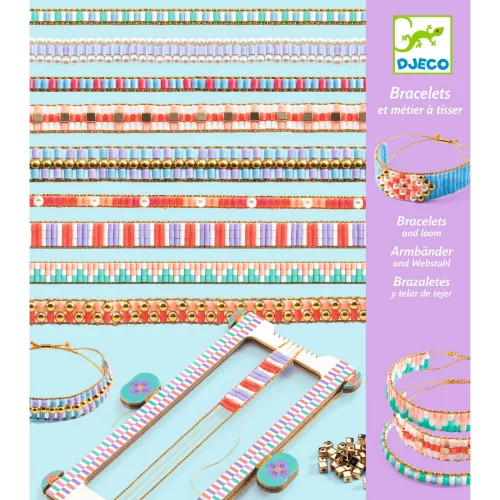 Ékszerkészítő készlet - Karkötők szövése különböző gyöngyökből - Large beads