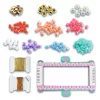 Ékszerkészítő készlet - Karkötők szövése különböző gyöngyökből - Large beads