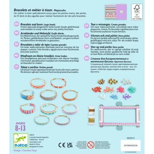 Ékszerkészítő készlet - Karkötők szövése különböző gyöngyökből - Large beads