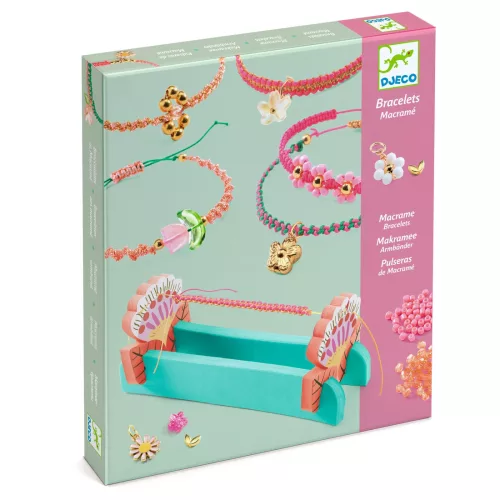 Ékszerkészítő készlet - Rózsaszín makramé karkötők - Pink macrame bracelets