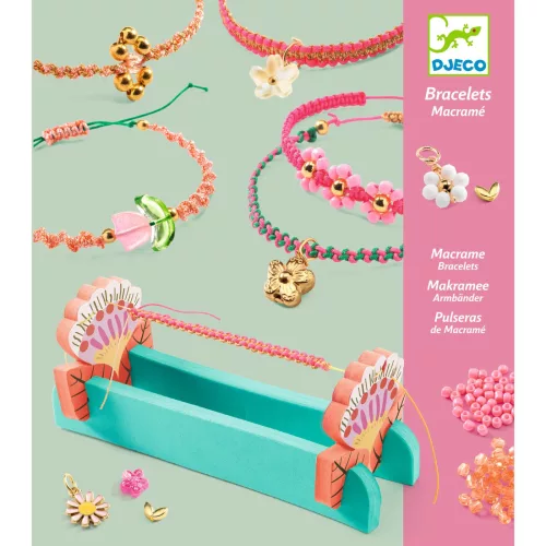 Ékszerkészítő készlet - Rózsaszín makramé karkötők - Pink macrame bracelets